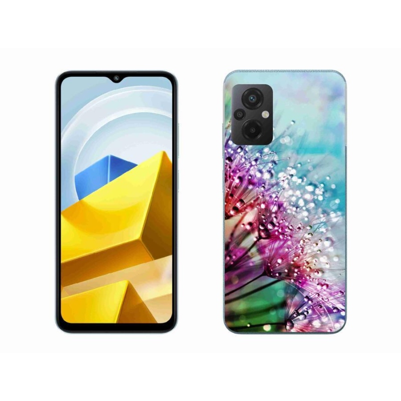 Gél borítás mmCase a Xiaomi Poco M5 4G-hez - színes virágok