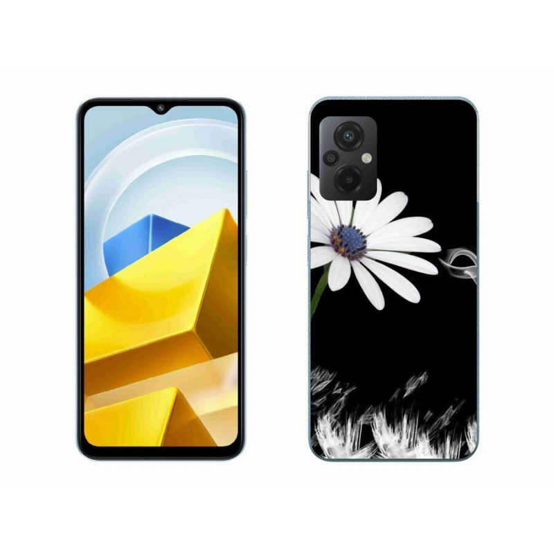 Gél borítás mmCase a Xiaomi Poco M5 4G-hez - fehér virág