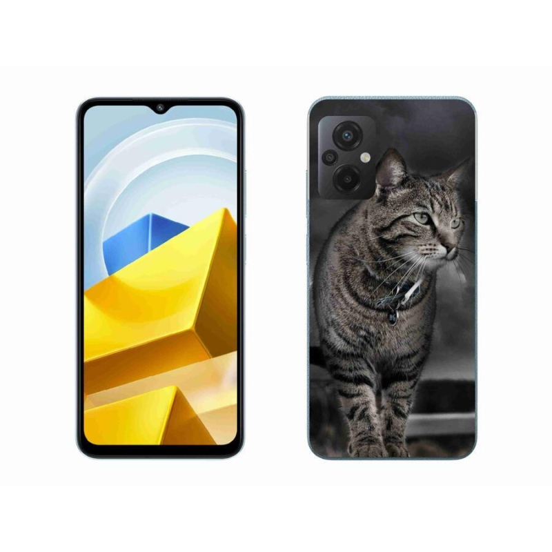 Gél borítás mmCase a Xiaomi Poco M5 4G-hez - macska