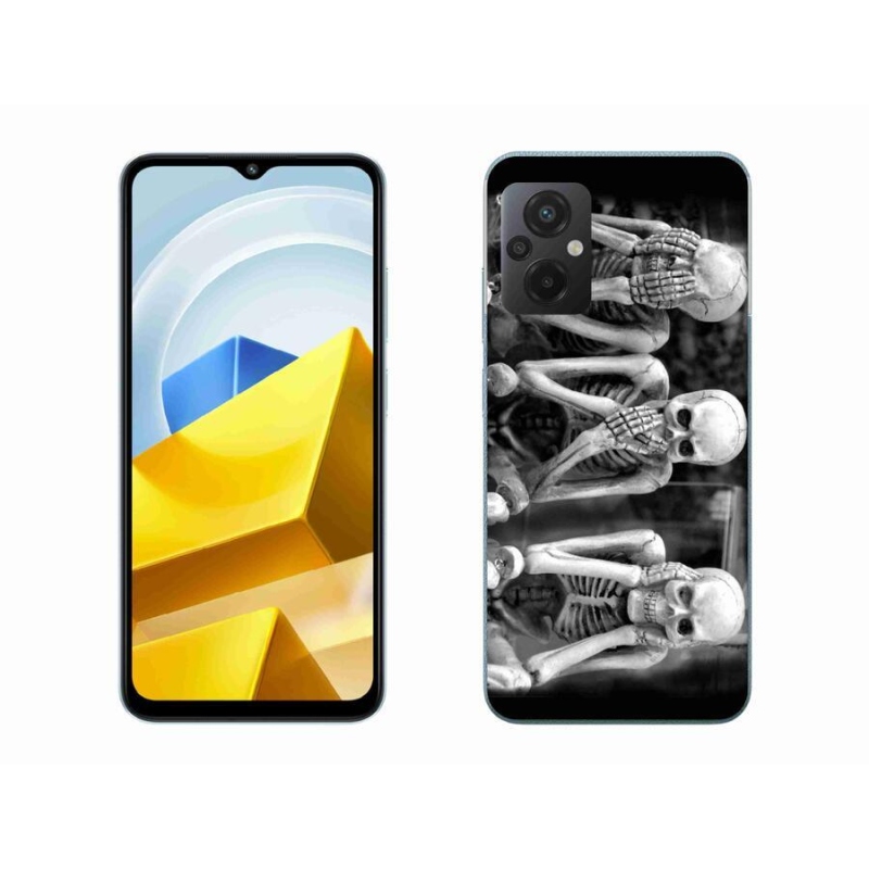 Gél borítás mmCase a Xiaomi Poco M5 4G-hez - csontvázak