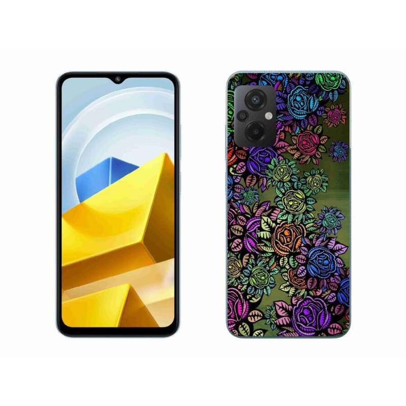 Gél borító mmCase a Xiaomi Poco M5 4G-hez - virágok 6