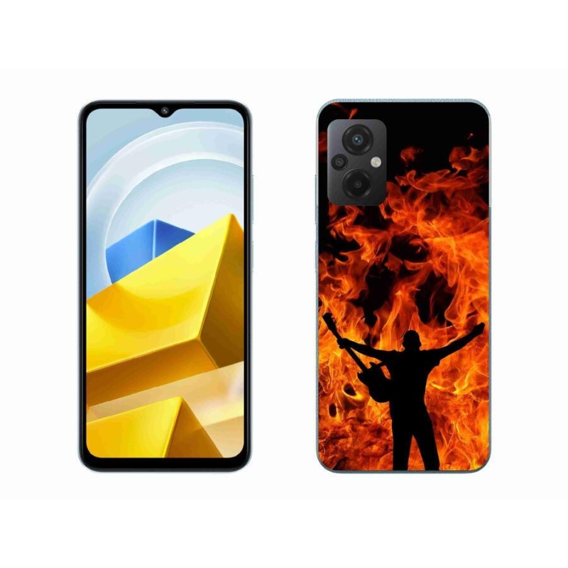Gél borító mmCase a Xiaomi Poco M5 4G-hez - zenész és tűz