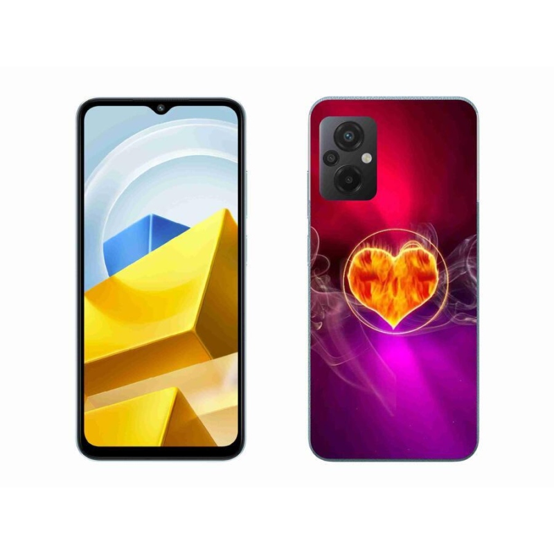 Gél borítás mmCase a Xiaomi Poco M5 4G-hez - tüzes szív