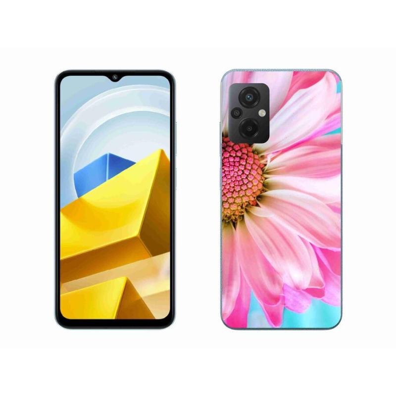 Gél borítás mmCase a Xiaomi Poco M5 4G-hez - rózsaszín virág