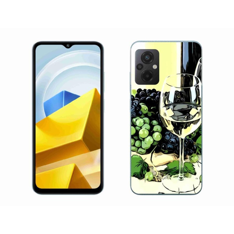 Gél borító mmCase a Xiaomi Poco M5 4G-hez - pohár bor