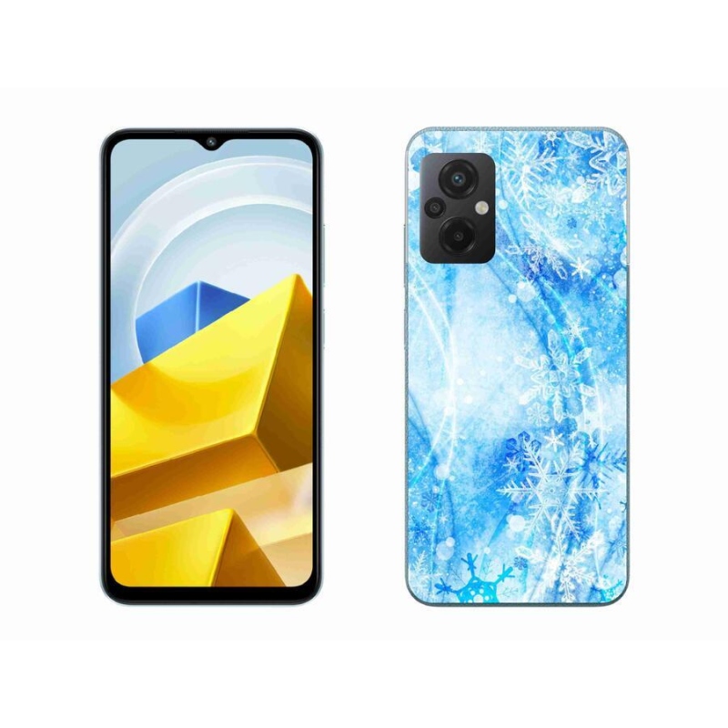 Gél borítás mmCase a Xiaomi Poco M5 4G-hez - hópelyhek
