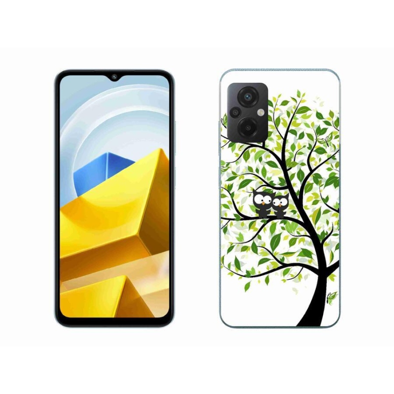 Gél borító mmCase a Xiaomi Poco M5 4G-hez - baglyok a fán