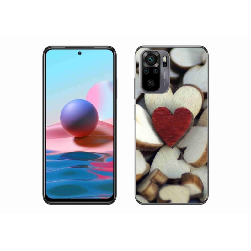 Gél borítás mmCase a Xiaomi Poco M5s készülékhez - gravírozott piros szív