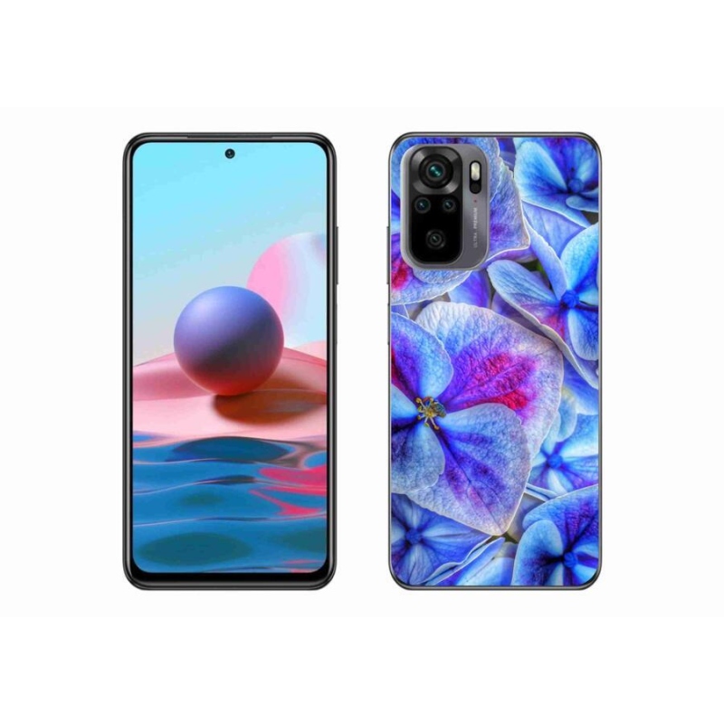 Gél borítás mmCase a Xiaomi Poco M5s készülékhez - kék virágok 1