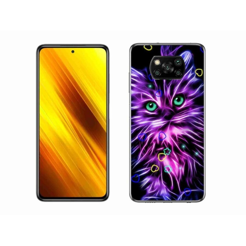Gél borítás mmCase a Xiaomi Poco X3-hoz - absztrakt macska