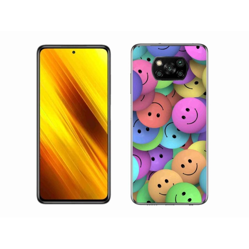Gél borítás mmCase a Xiaomi Poco X3-hoz - színes smiley-k
