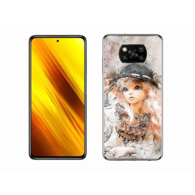 Gél borító mmCase a Xiaomi Poco X3-hoz - lány kalapban