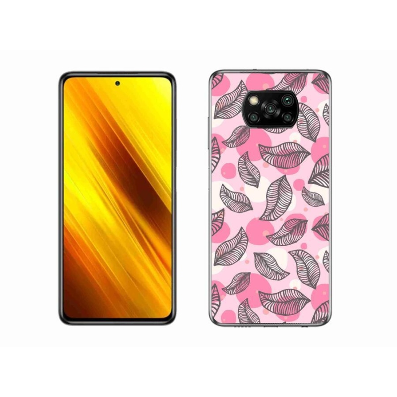 Gél borító mmCase a Xiaomi Poco X3-hoz - rajzfilmes hulló levelek