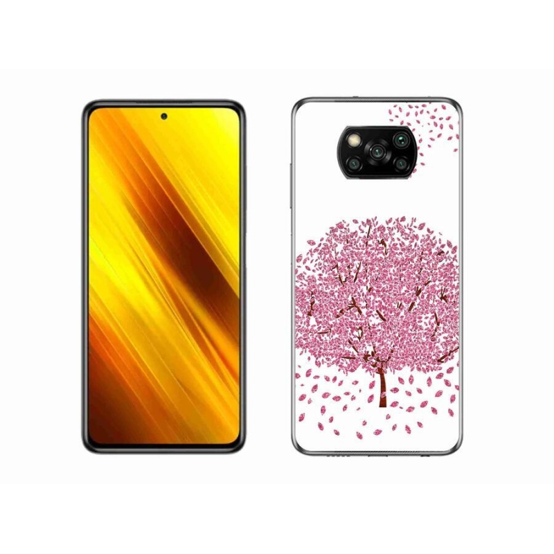 Gél borítás mmCase a Xiaomi Poco X3-hoz - rajzfilmfa levelekkel