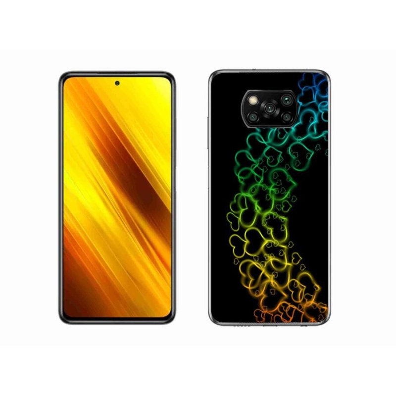 Gél borítás mmCase a Xiaomi Poco X3 Pro számára - színes szívek