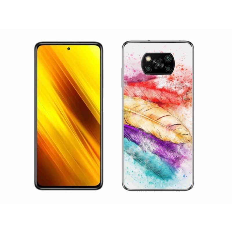 Zselés borítás mmCase a Xiaomi Poco X3 Pro számára - színes tollak