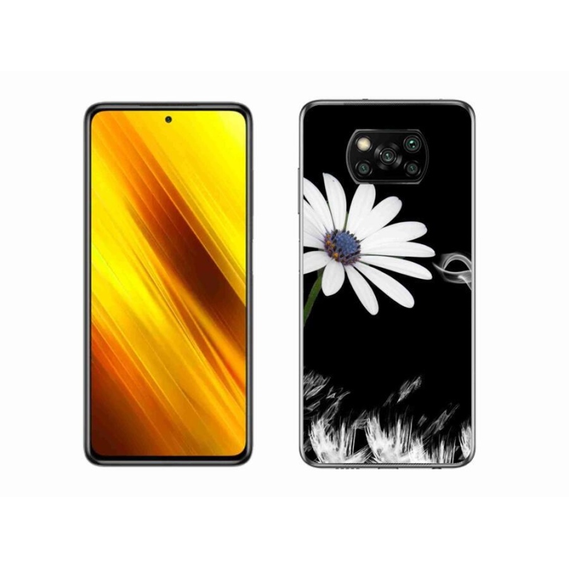 Gél borítás mmCase a Xiaomi Poco X3 Pro számára - fehér virág