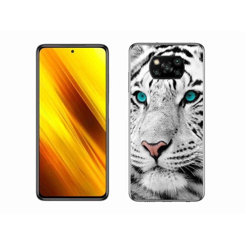 Gél borítás mmCase a Xiaomi Poco X3 Pro számára - fehér tigris