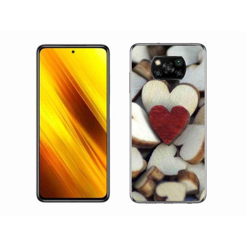 Gél borítás mmCase a Xiaomi Poco X3 Pro készülékhez - gravírozott piros szív
