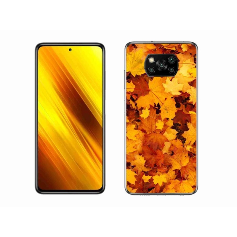 Gél borítás mmCase a Xiaomi Poco X3 Pro számára - juharlevelek