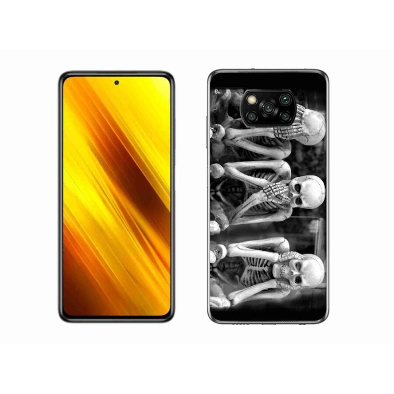 Gél borítás mmCase a Xiaomi Poco X3 Pro számára - csontvázak