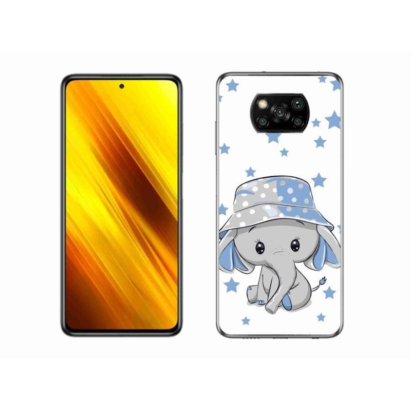 Gél borítás mmCase a Xiaomi Poco X3 Pro készülékhez - kék elefánt