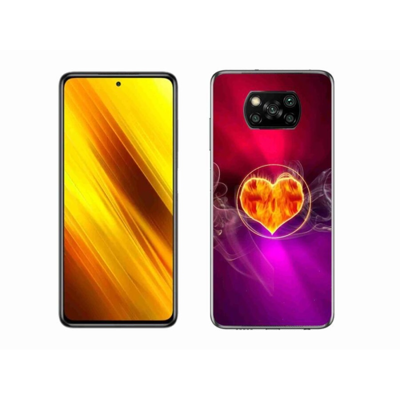 Gél borítás mmCase a Xiaomi Poco X3 Pro számára - tüzes szív