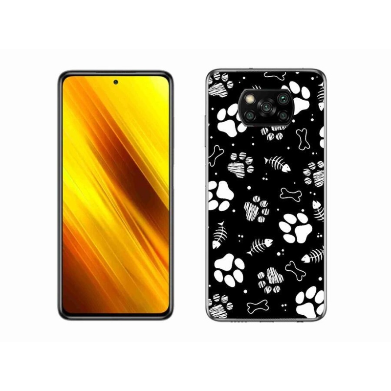 Gél borítás mmCase a Xiaomi Poco X3 Pro számára - kutyamancsok