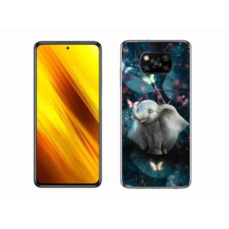 Gél borítás mmCase a Xiaomi Poco X3 Pro számára - aranyos elefánt