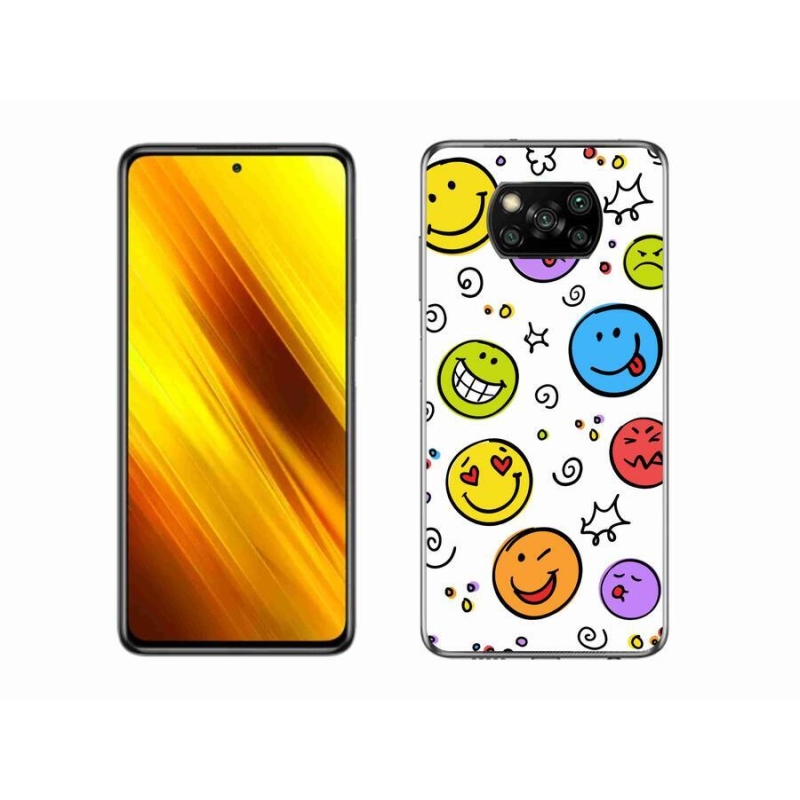 Gél borítás mmCase a Xiaomi Poco X3 Pro számára - smiley-k