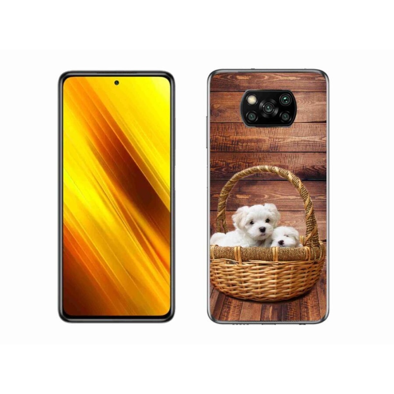 Gél borítás mmCase a Xiaomi Poco X3 Pro számára - kölyökkutyák