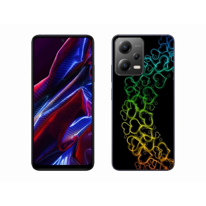 Gél borítás mmCase a Xiaomi Poco X5 5G számára - színes szívek