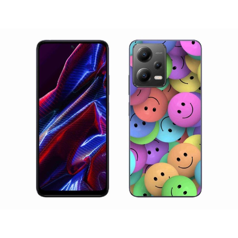 Gél borító mmCase a Xiaomi Poco X5 5G számára - színes smiley-k