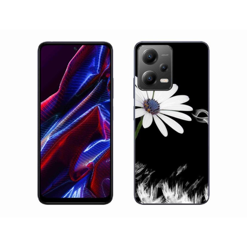 Gél borítás mmCase a Xiaomi Poco X5 5G-hez - fehér virág
