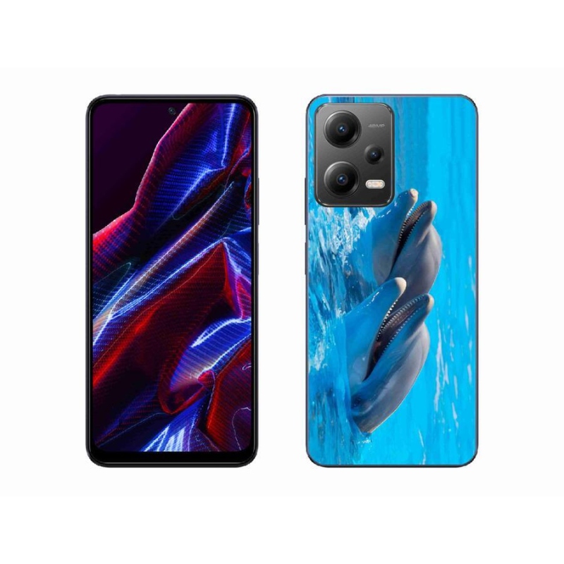 Gél borítás mmCase a Xiaomi Poco X5 5G számára - delfinek