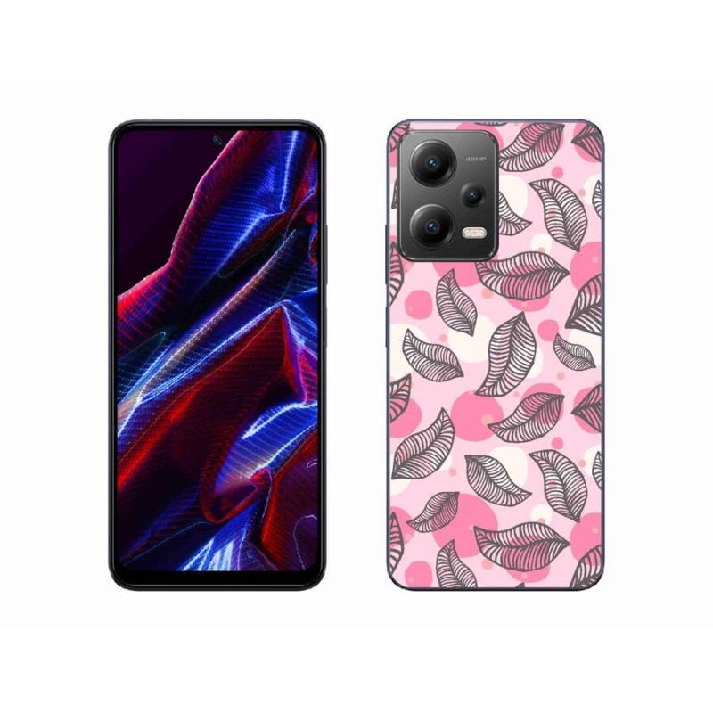 Gél borító mmCase a Xiaomi Poco X5 5G számára - rajzfilmes hulló levelek