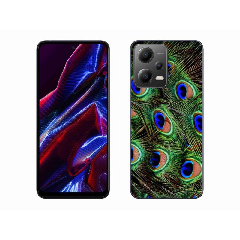 Gél borítás mmCase a Xiaomi Poco X5 5G-hez - pávatoll