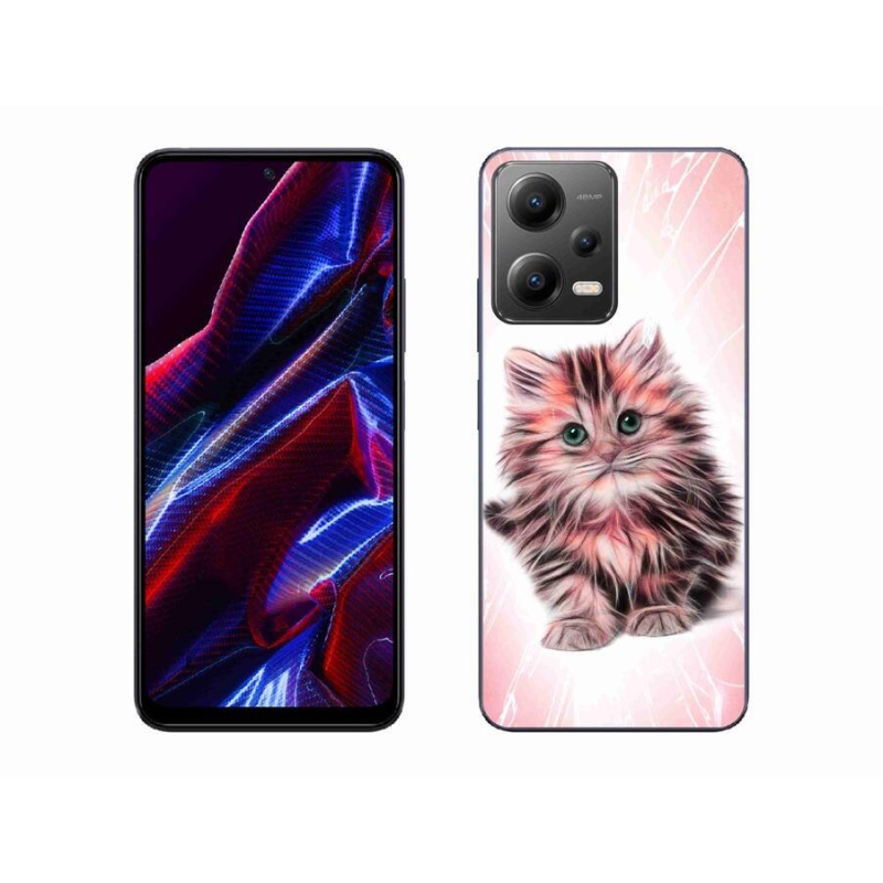 Gél borítás mmCase a Xiaomi Poco X5 5G számára - aranyos cica