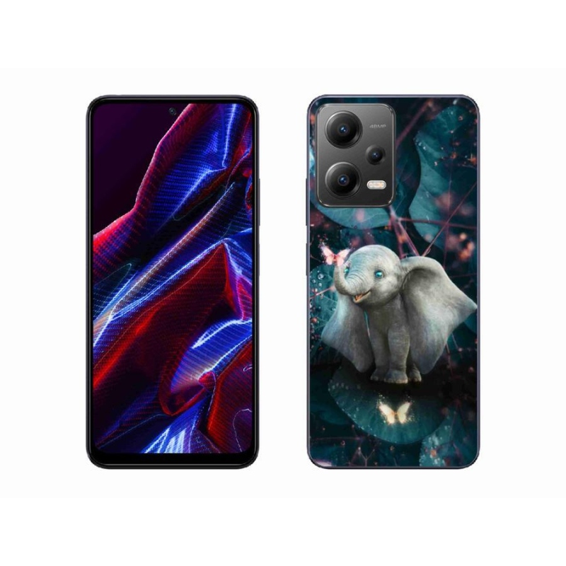 Gél borítás mmCase a Xiaomi Poco X5 5G számára - aranyos elefánt