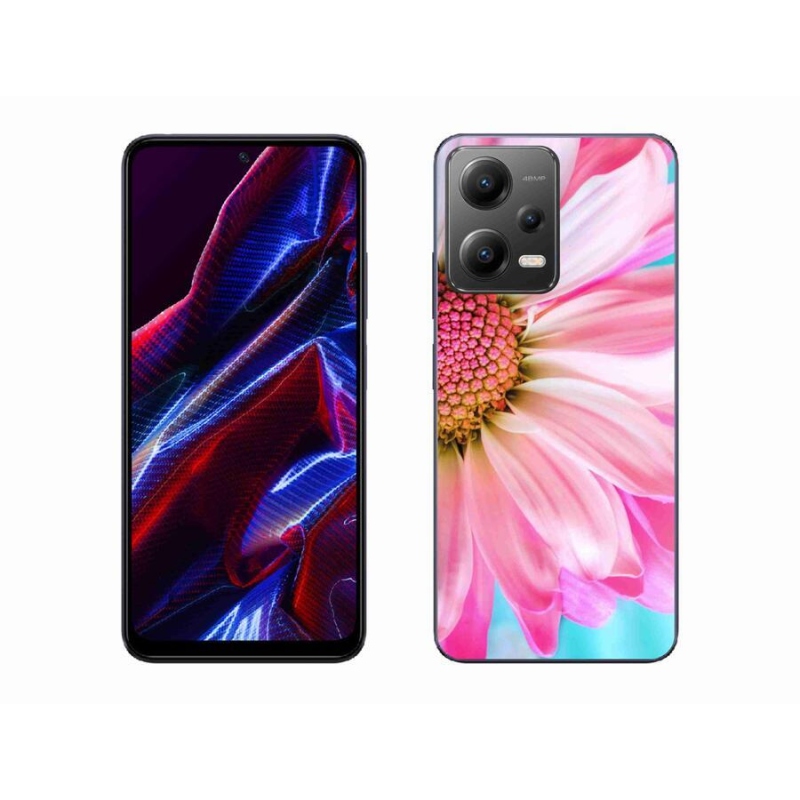 Gél borítás mmCase a Xiaomi Poco X5 5G-hez - rózsaszín virág