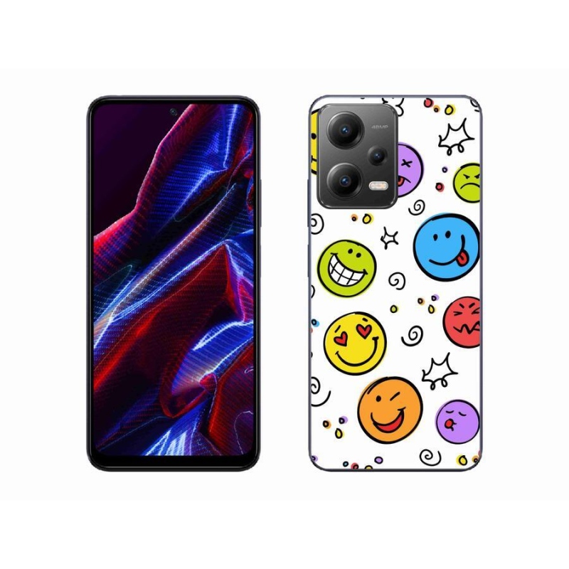 Gél borítás mmCase a Xiaomi Poco X5 5G számára - smiley-k