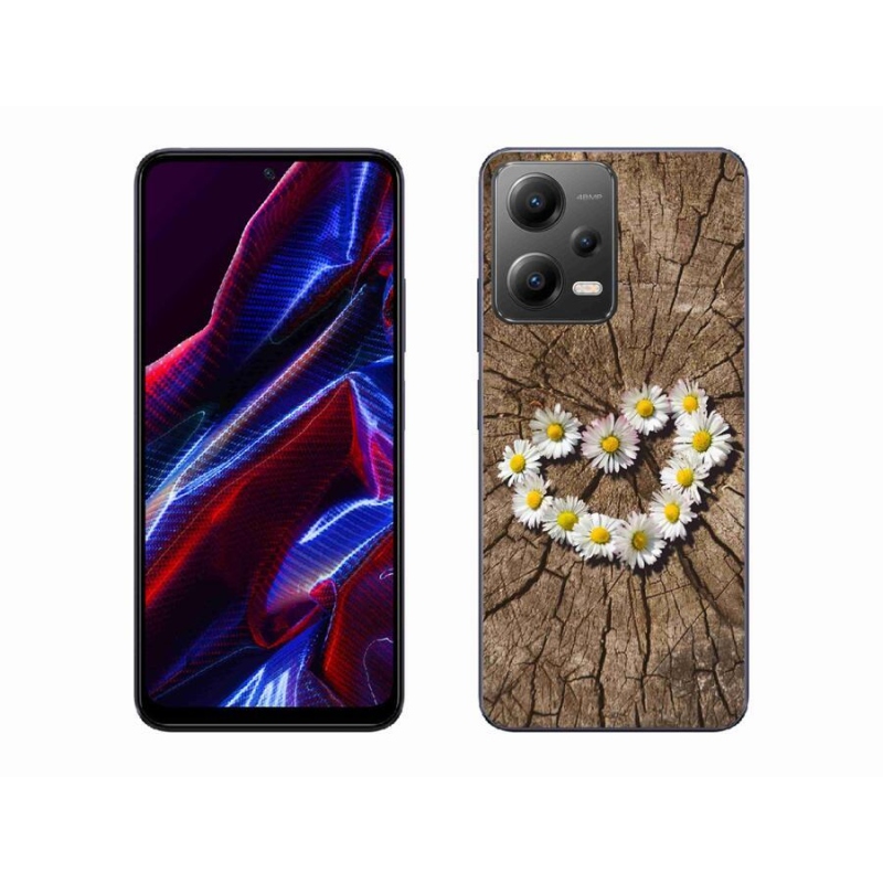 Gél borítás mmCase a Xiaomi Poco X5 5G számára - százszorszépek szíve