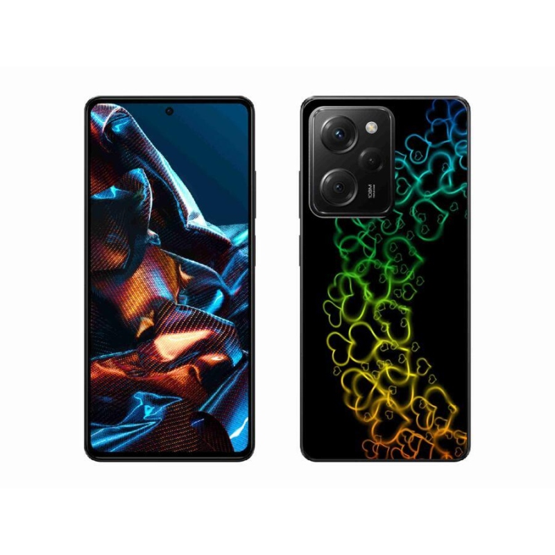Gél borítás mmCase a Xiaomi Poco X5 Pro 5G számára - színes szívek