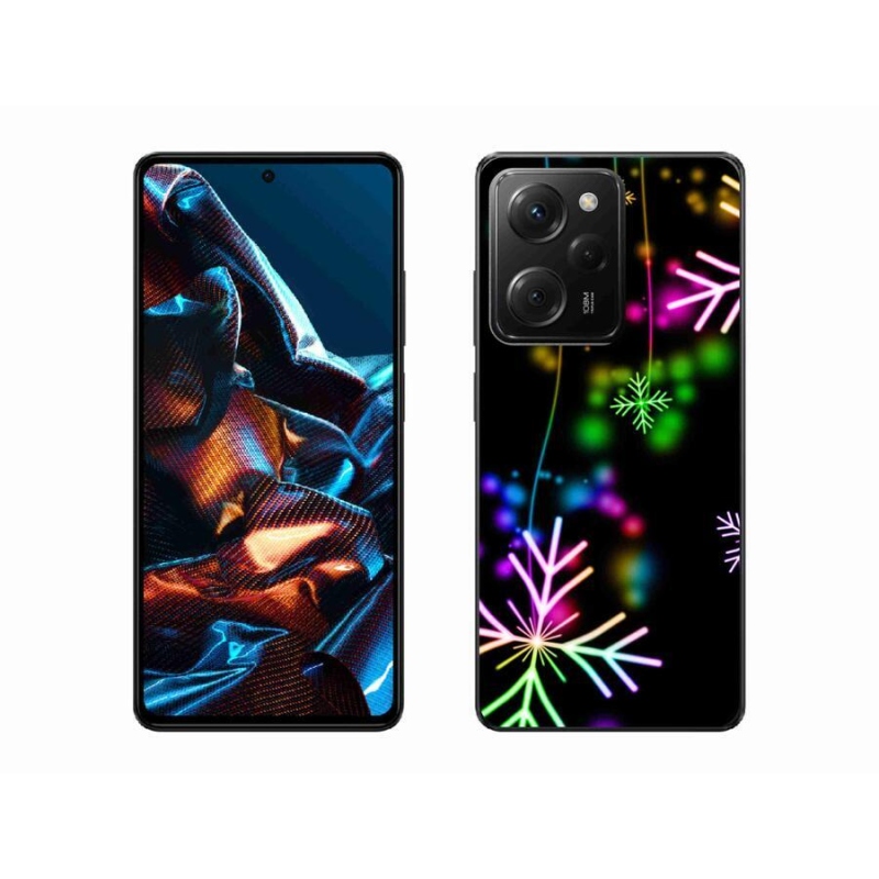 Gél borítás mmCase a Xiaomi Poco X5 Pro 5G számára - színes pelyhekkel