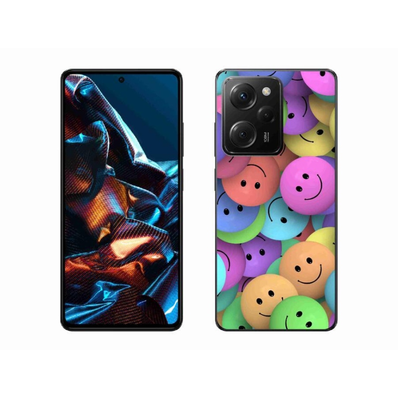 Gél borító mmCase a Xiaomi Poco X5 Pro 5G számára - színes smiley-k