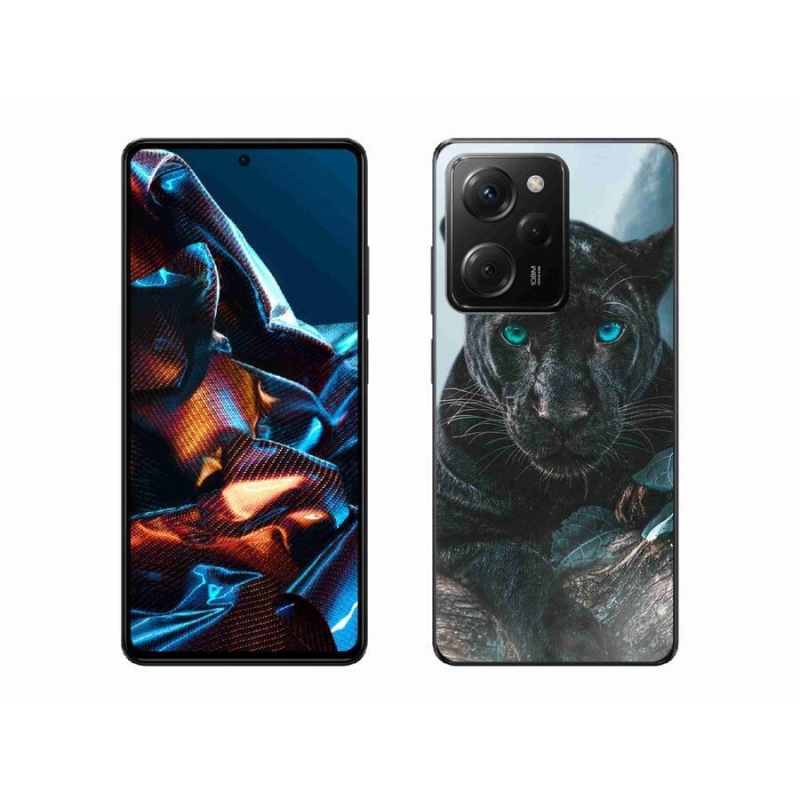 Gél borítás mmCase a Xiaomi Poco X5 Pro 5G számára - fekete párduc