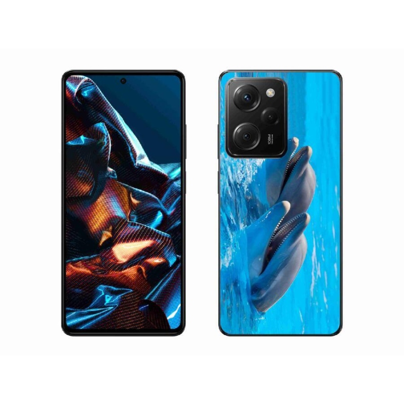 Gél borítás mmCase a Xiaomi Poco X5 Pro 5G számára - delfinek