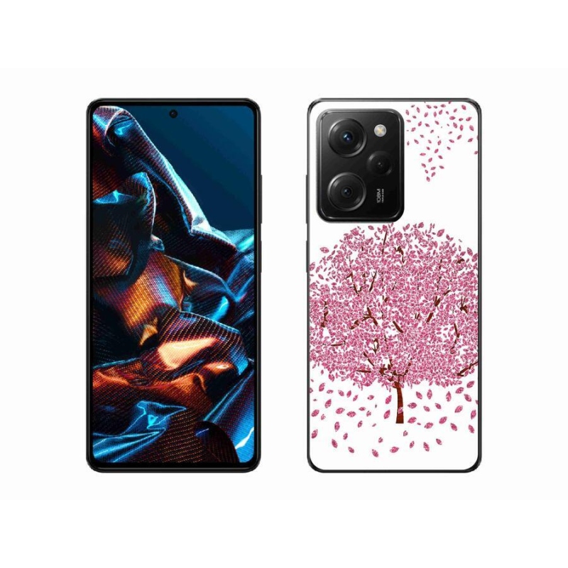 Gél borítás mmCase a Xiaomi Poco X5 Pro 5G számára - rajzfilmfa levelekkel