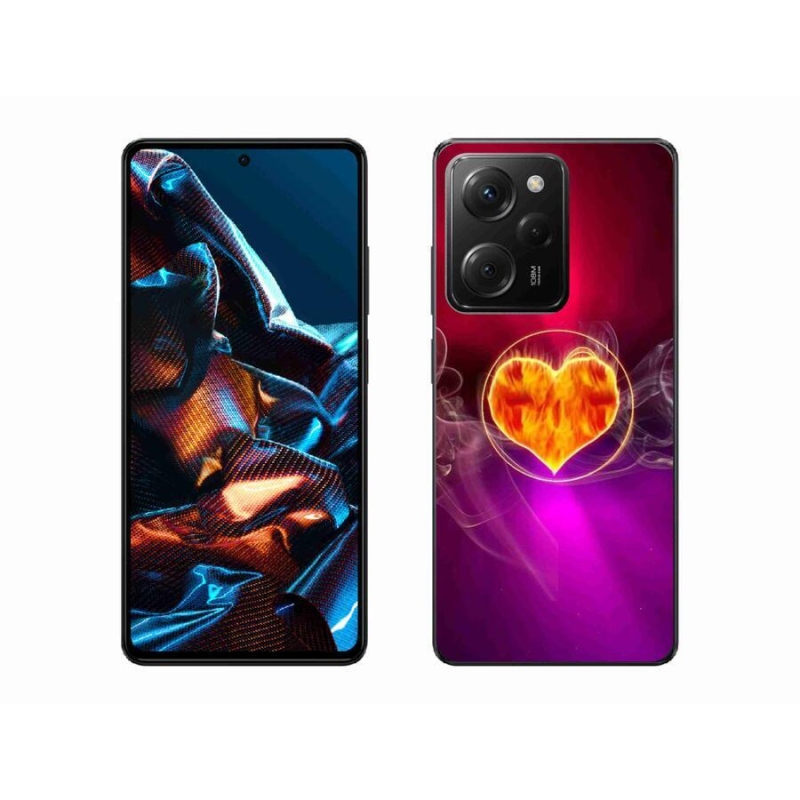 Gél borítás mmCase a Xiaomi Poco X5 Pro 5G számára - tüzes szív