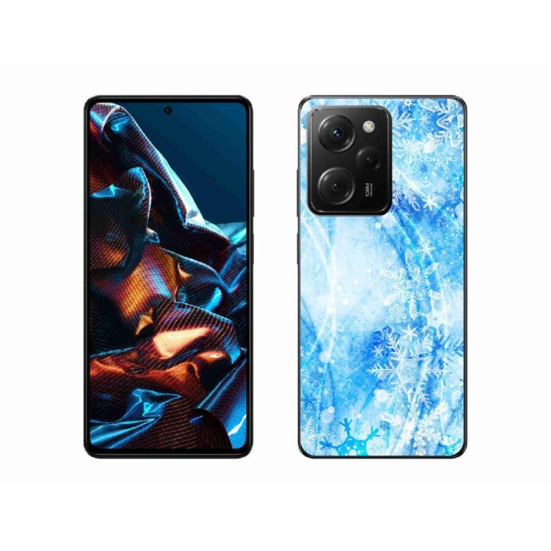 Gél borítás mmCase a Xiaomi Poco X5 Pro 5G számára - hópelyhek